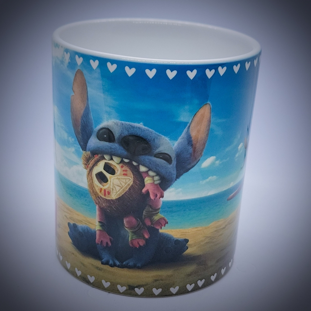 Stitch Beach Scene Mug